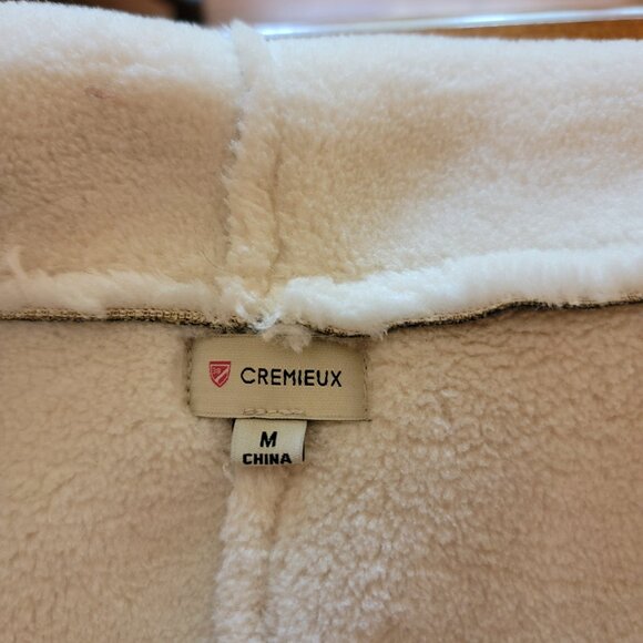 Cremieux Faux Sherpa Grey and Ivory Vest Jacket Size M Medium EXC - Picture 9 of 10